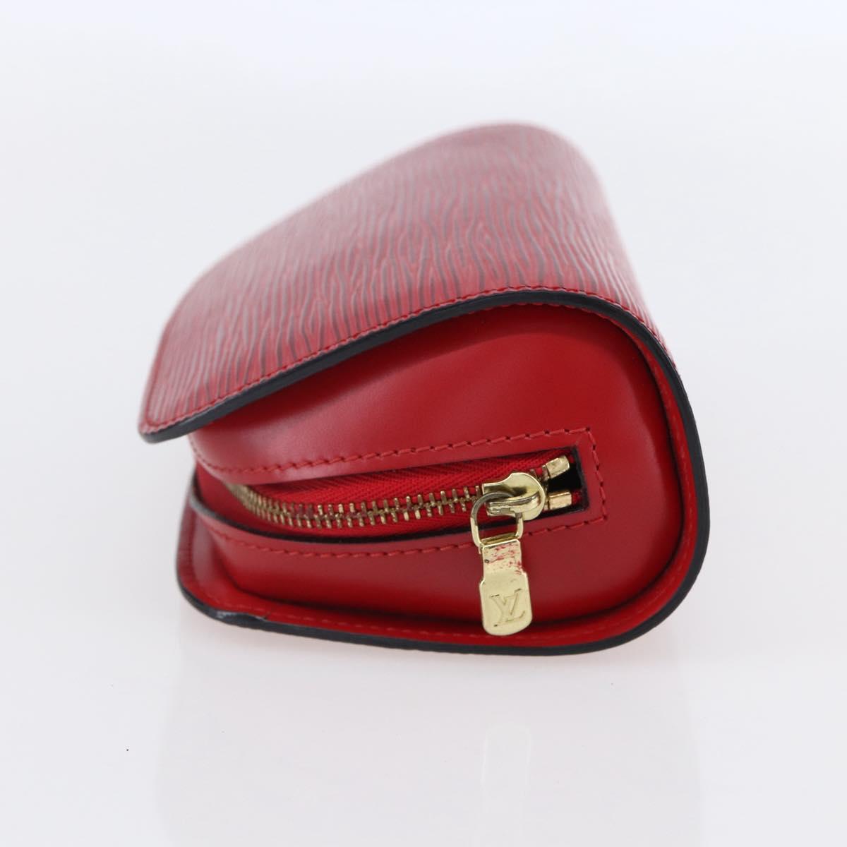 LOUIS VUITTON Epi Dauphine PM Pouch Castilian Red M48447 LV Auth BA8366