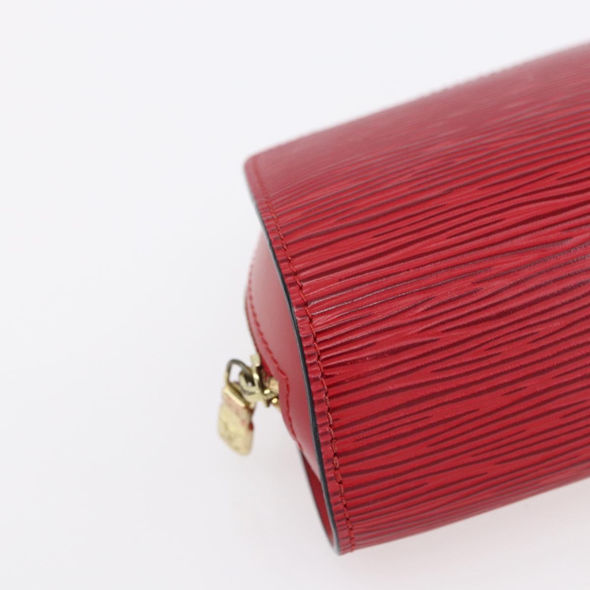 LOUIS VUITTON Epi Dauphine PM Pouch Castilian Red M48447 LV Auth BA8366