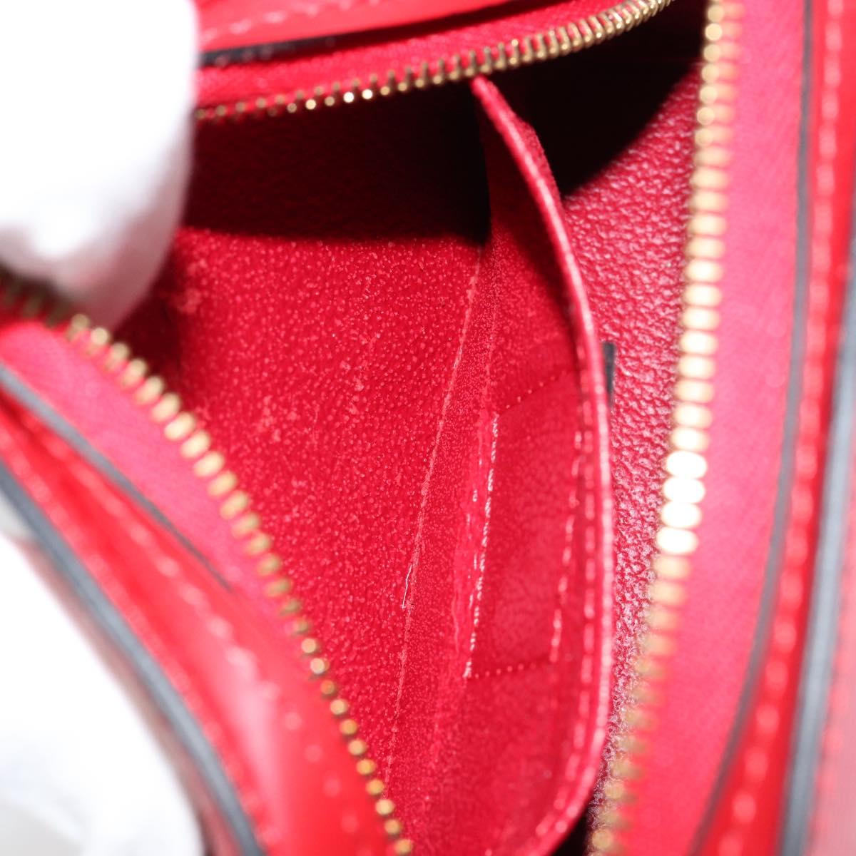 LOUIS VUITTON Epi Dauphine PM Pouch Castilian Red M48447 LV Auth BA8367