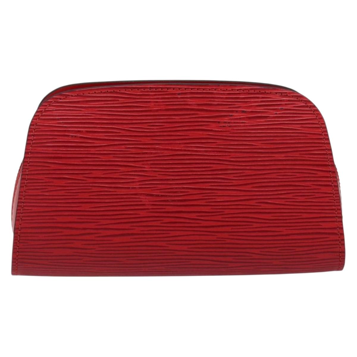 LOUIS VUITTON Epi Dauphine PM Pouch Castilian Red M48447 LV Auth BA8367