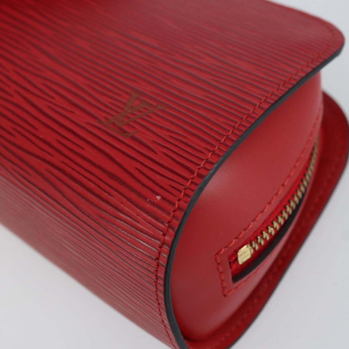 LOUIS VUITTON Epi Dauphine PM Pouch Castilian Red M48447 LV Auth BA8367