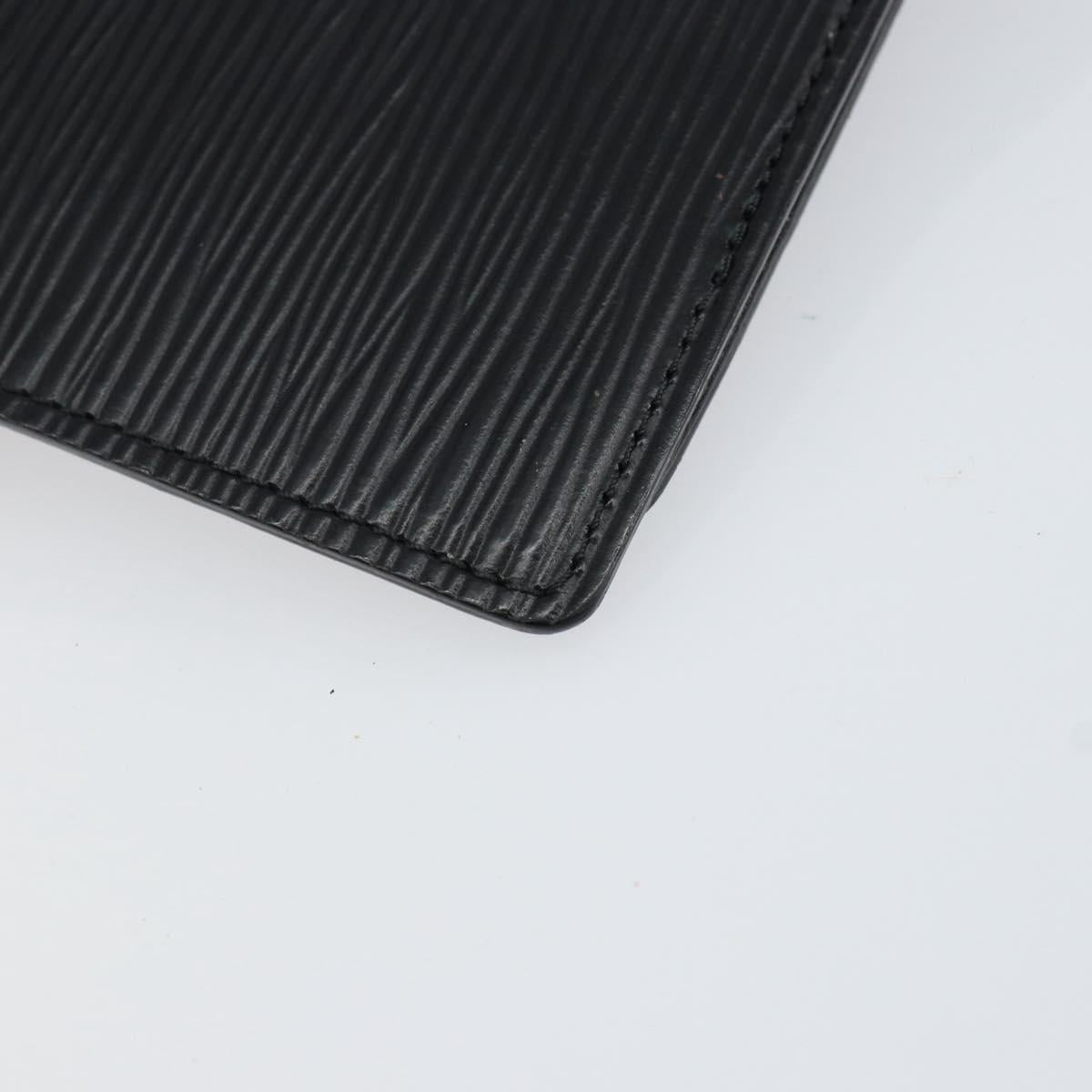 LOUIS VUITTON Epi Agenda PM Day Planner Cover Black R20052 LV Auth BA8369