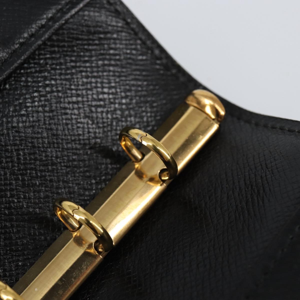 LOUIS VUITTON Epi Agenda PM Day Planner Cover Black R20052 LV Auth BA8369