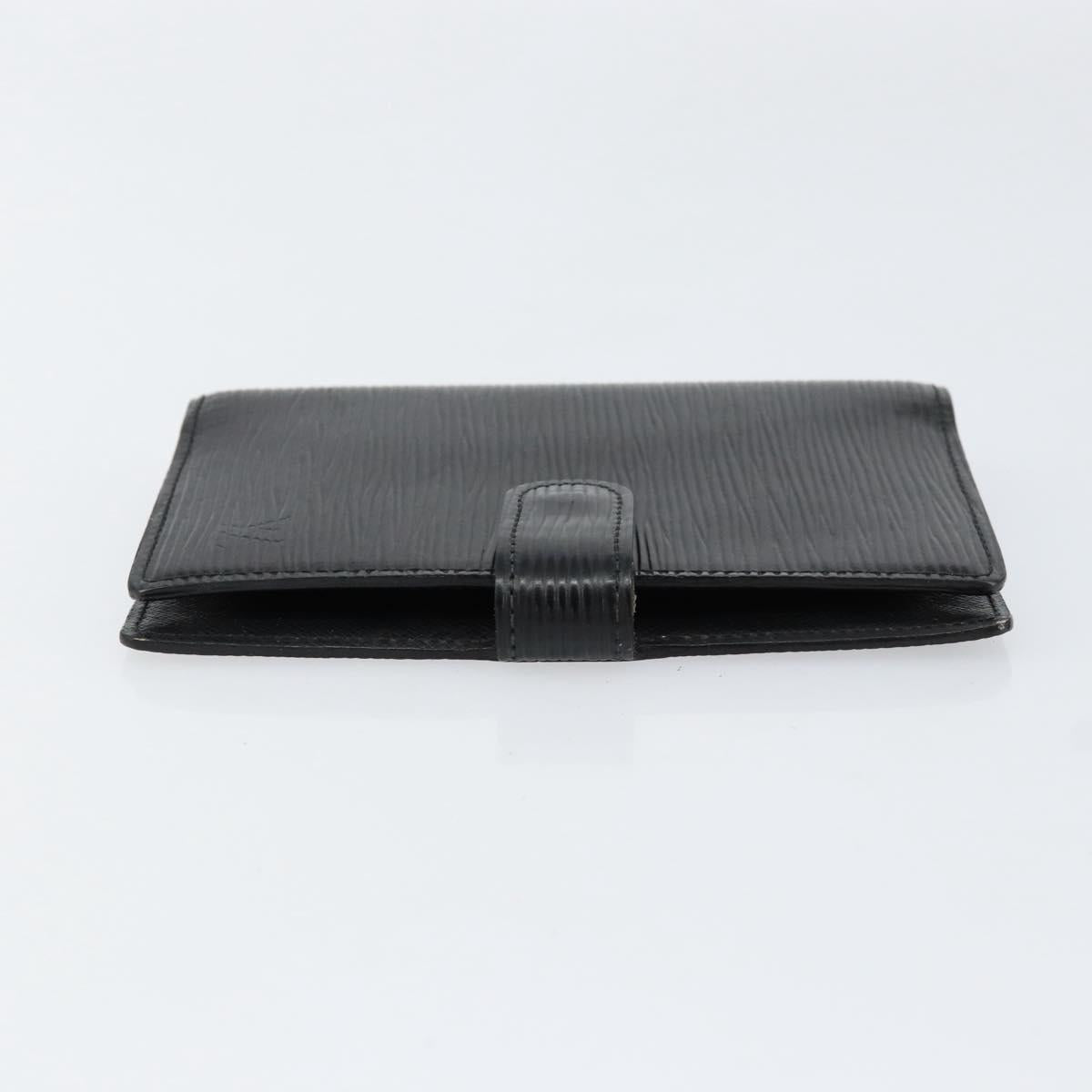 LOUIS VUITTON Epi Agenda PM Day Planner Cover Black R20052 LV Auth BA8369