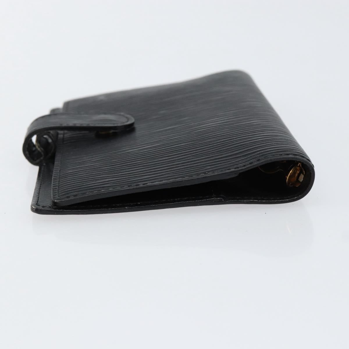 LOUIS VUITTON Epi Agenda PM Day Planner Cover Black R20052 LV Auth BA8369