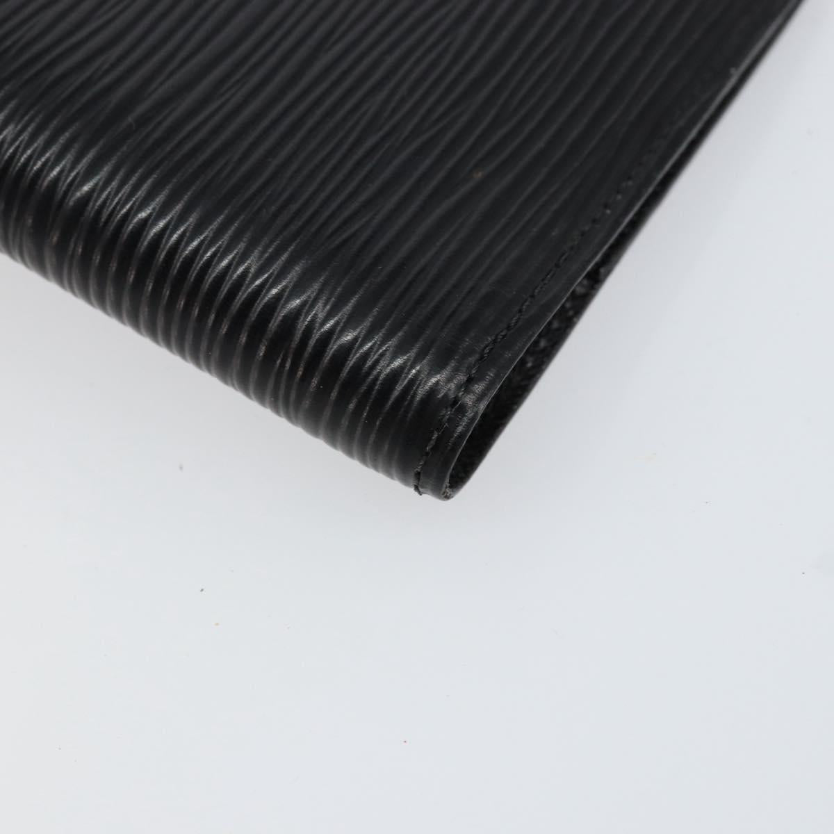 LOUIS VUITTON Epi Agenda PM Day Planner Cover Black R20052 LV Auth BA8369