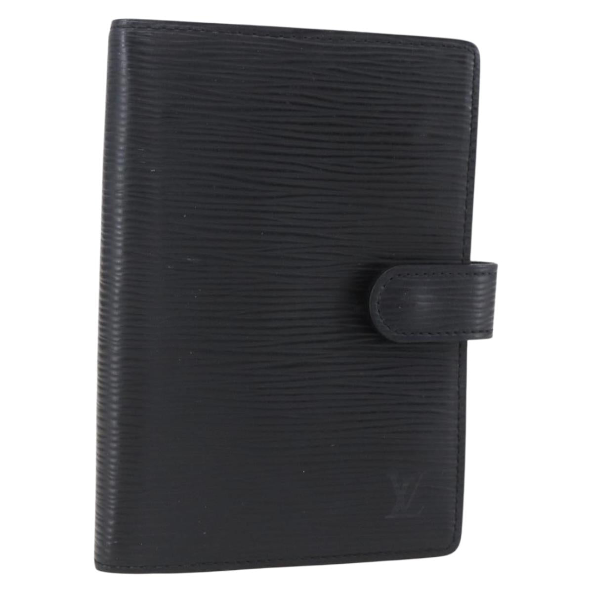 LOUIS VUITTON Epi Agenda PM Day Planner Cover Black R20052 LV Auth BA8370