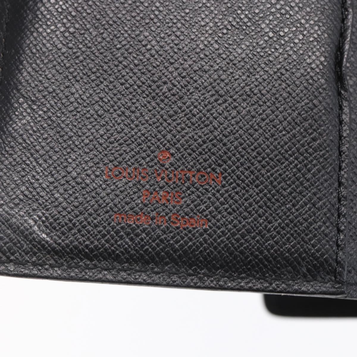 LOUIS VUITTON Epi Agenda PM Day Planner Cover Black R20052 LV Auth BA8370