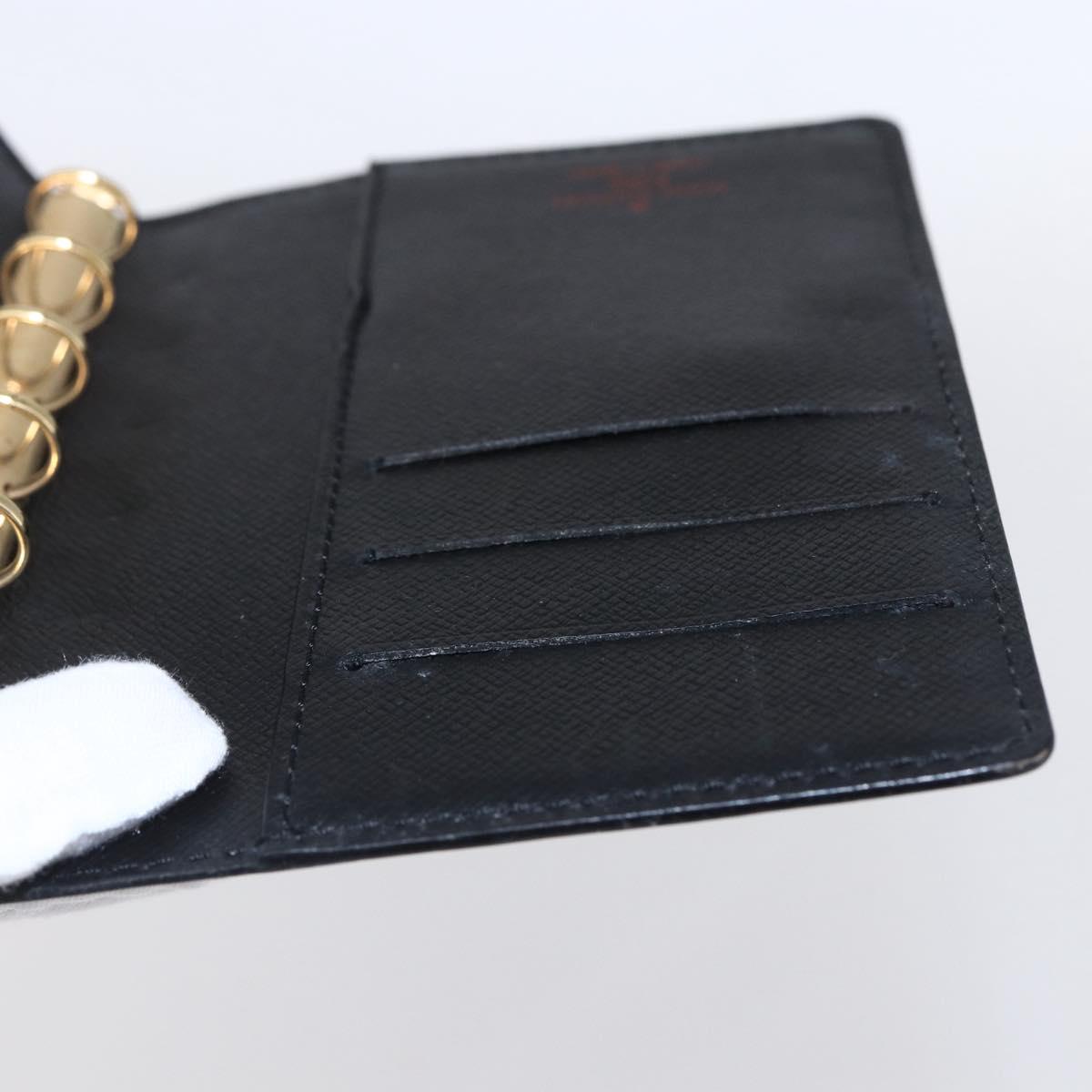 LOUIS VUITTON Epi Agenda PM Day Planner Cover Black R20052 LV Auth BA8370