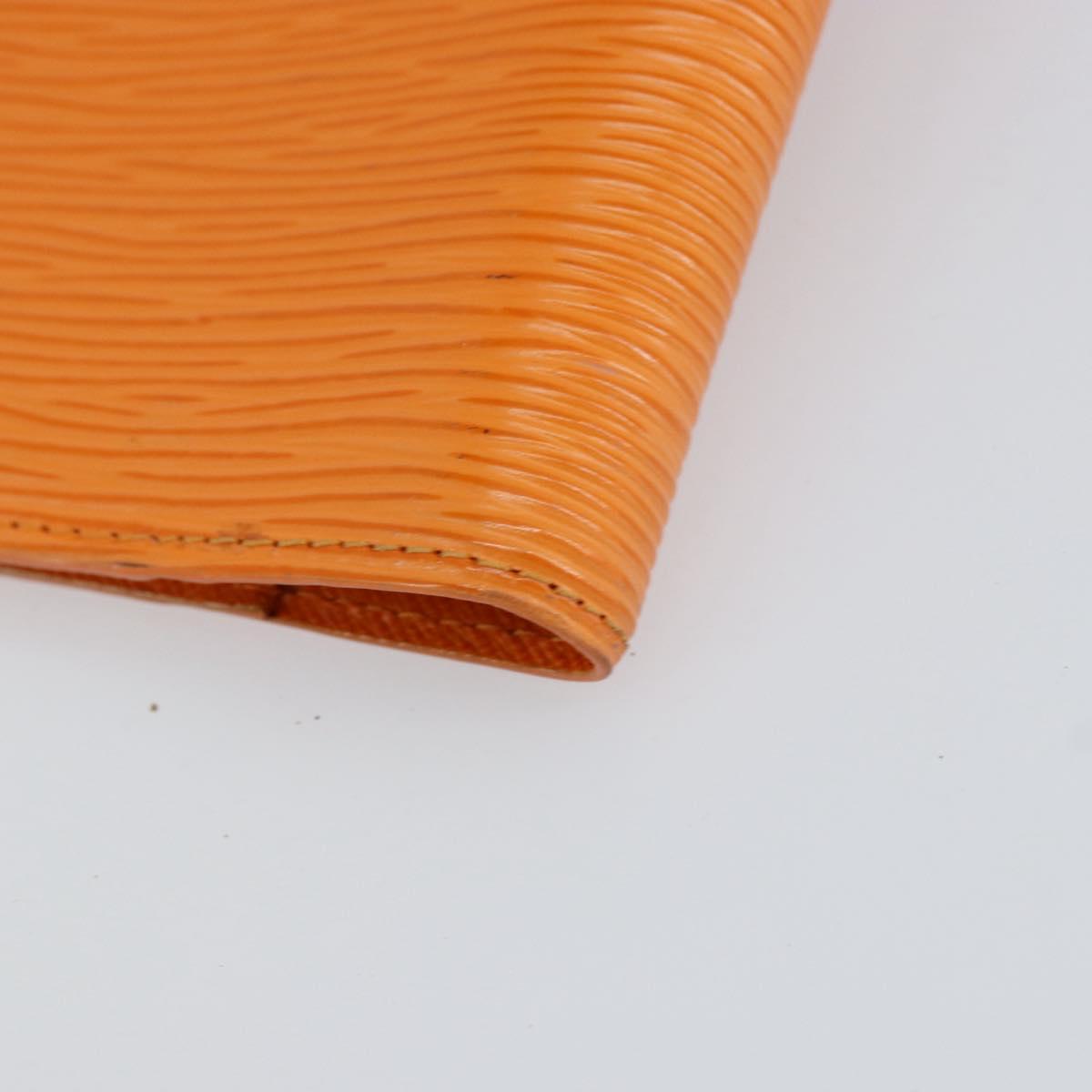 LOUIS VUITTON Epi Agenda PM Day Planner Cover Orange Mandarin R2005H Auth BA8371