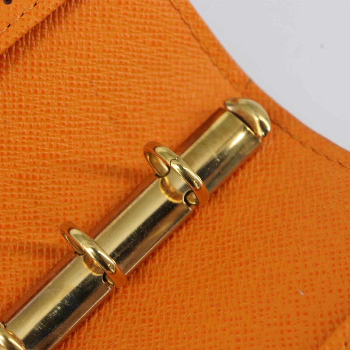 LOUIS VUITTON Epi Agenda PM Day Planner Cover Orange Mandarin R2005H Auth BA8371