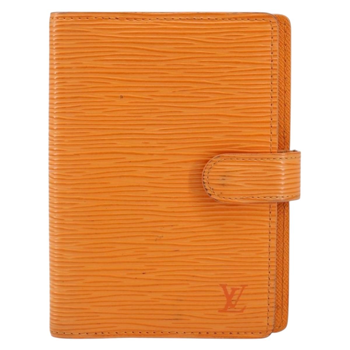LOUIS VUITTON Epi Agenda PM Day Planner Cover Orange Mandarin R2005H Auth BA8371