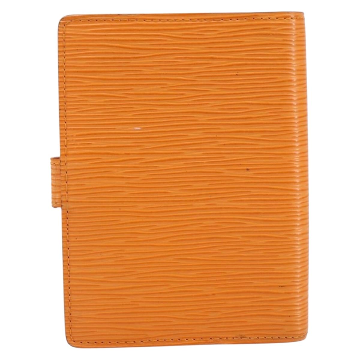 LOUIS VUITTON Epi Agenda PM Day Planner Cover Orange Mandarin R2005H Auth BA8371