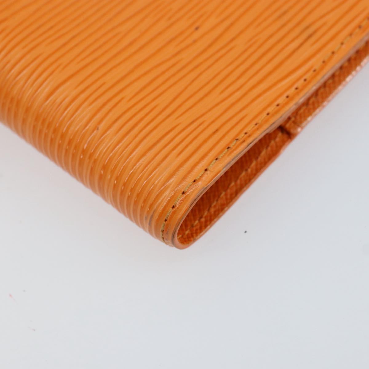 LOUIS VUITTON Epi Agenda PM Day Planner Cover Orange Mandarin R2005H Auth BA8371