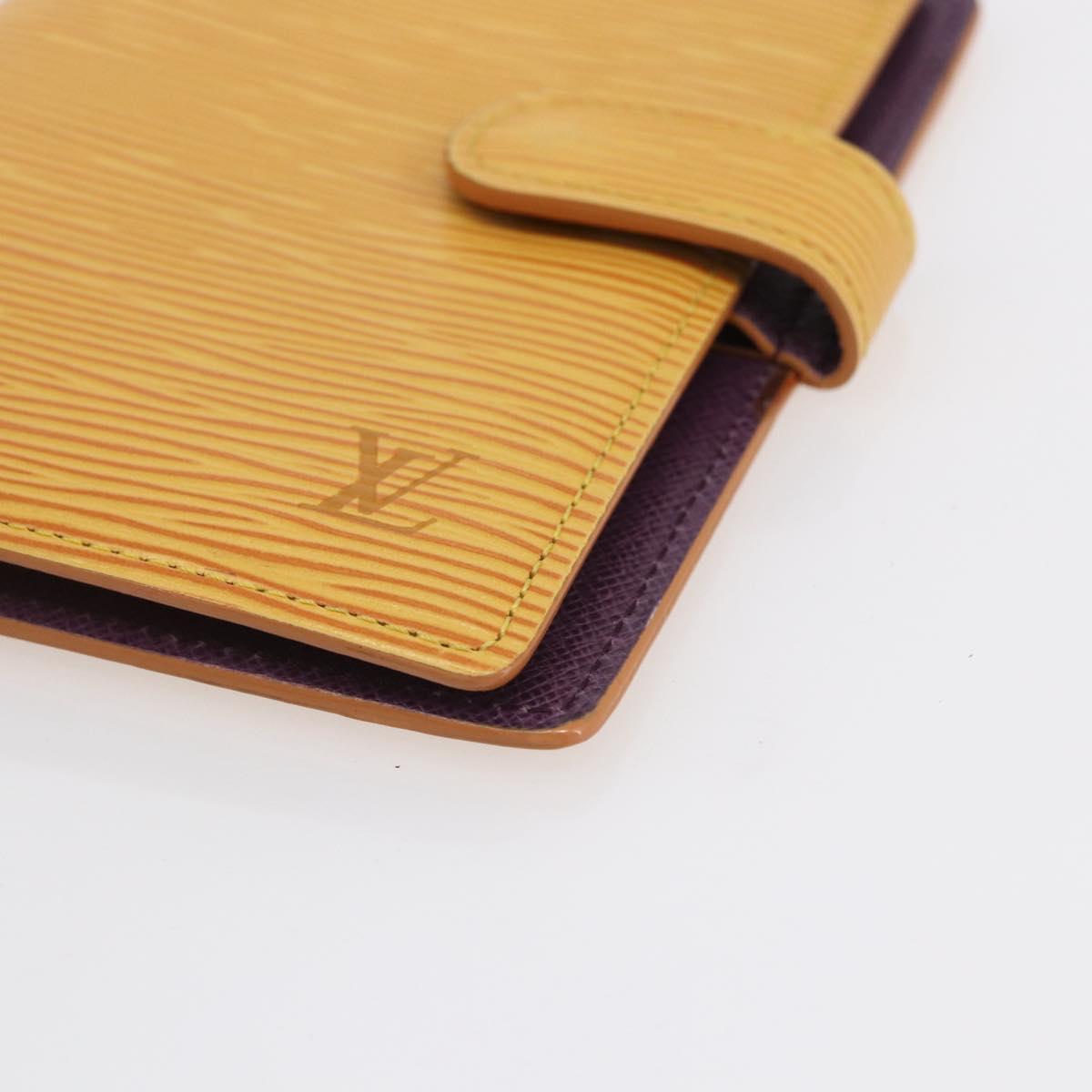 LOUIS VUITTON Epi Agenda PM Day Planner Cover Yellow R20059 LV Auth BA8372