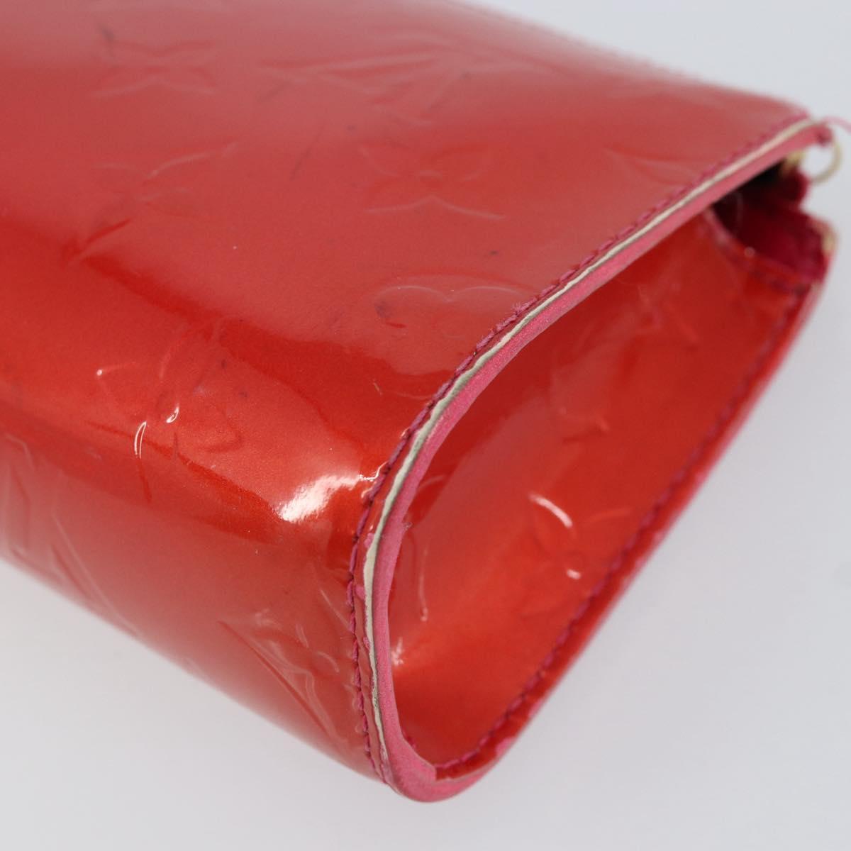 LOUIS VUITTON Vernis Trousse Cosmetic Pouch Pink Rose Pop M93647 LV Auth BA8375