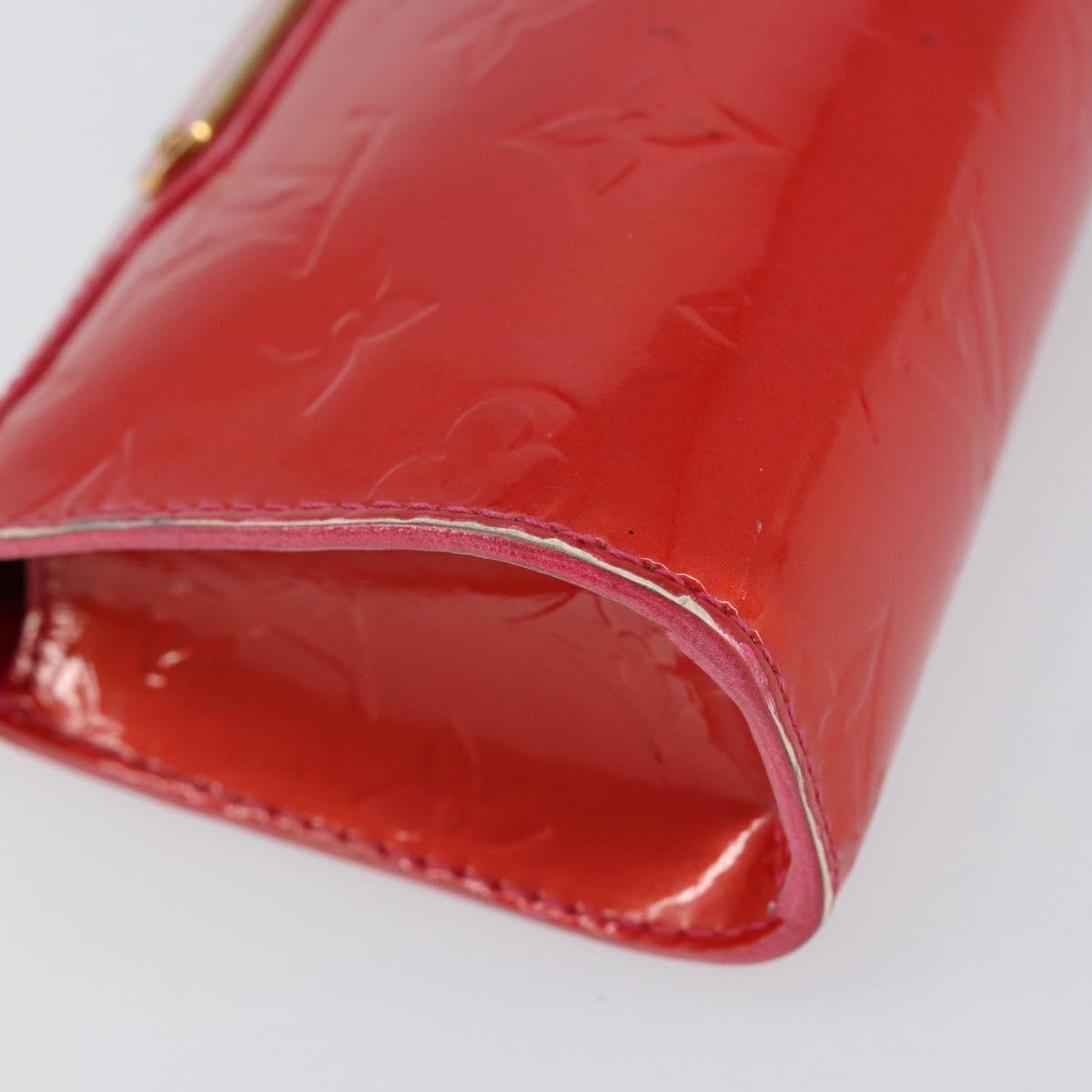 LOUIS VUITTON Vernis Trousse Cosmetic Pouch Pink Rose Pop M93647 LV Auth BA8375