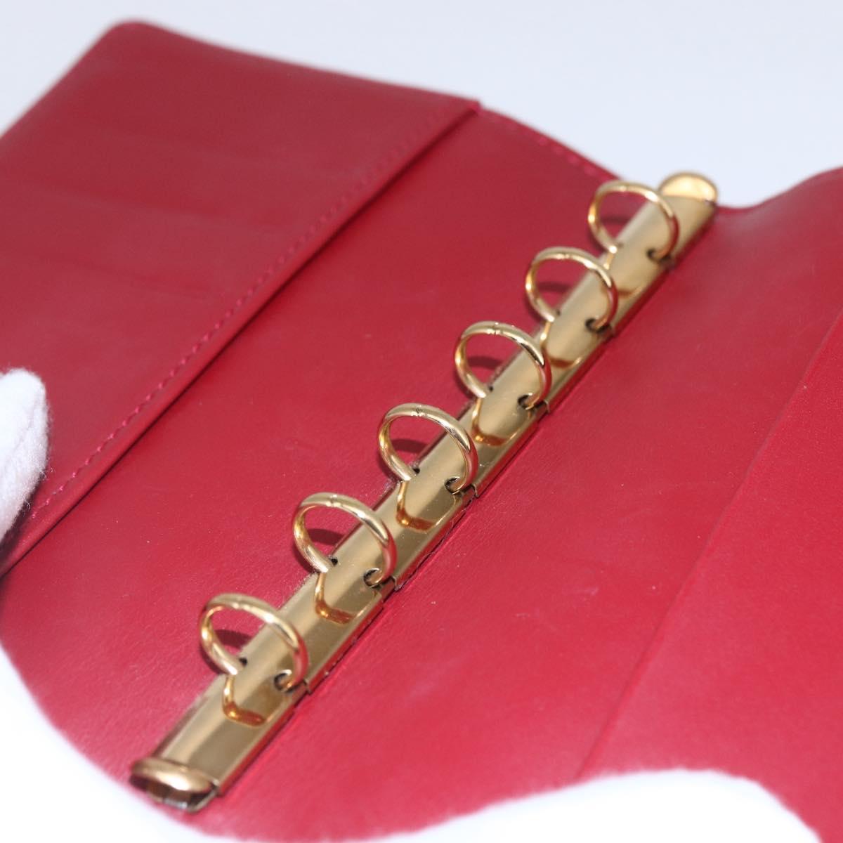 LOUIS VUITTON Vernis Agenda PM Day Planner Cover Rouge R21003 LV Auth BA8376