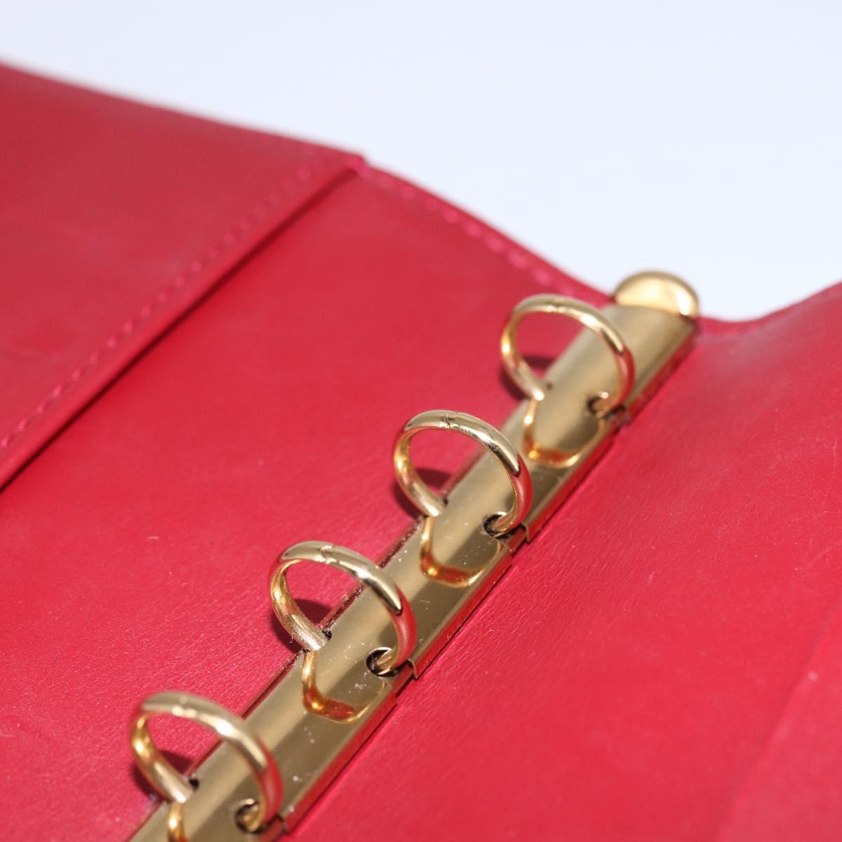 LOUIS VUITTON Vernis Agenda PM Day Planner Cover Rouge R21003 LV Auth BA8376