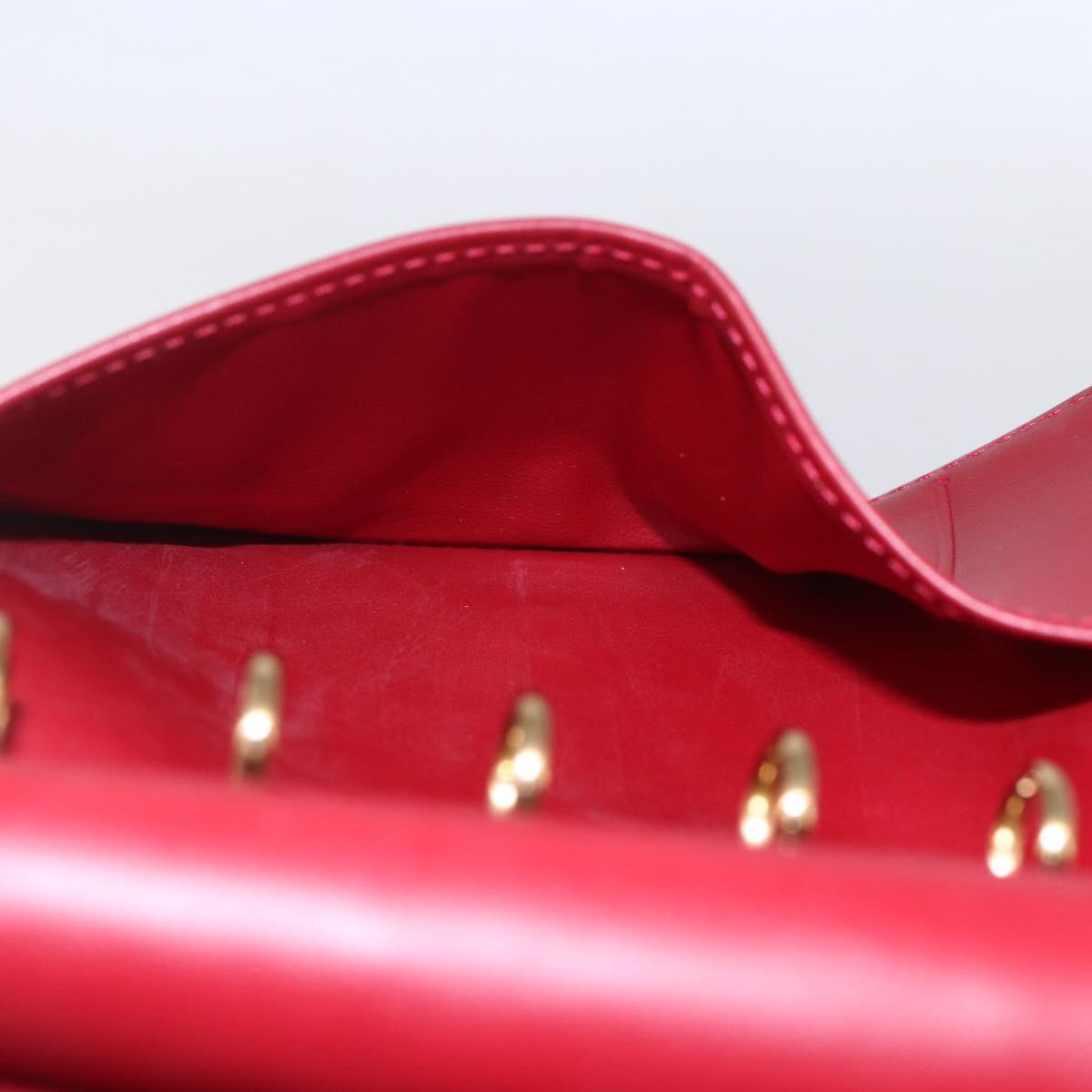 LOUIS VUITTON Vernis Agenda PM Day Planner Cover Rouge R21003 LV Auth BA8376