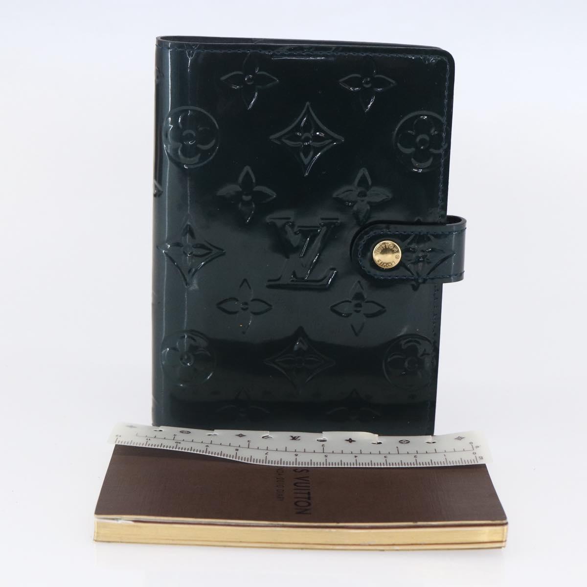 LOUIS VUITTON Vernis Agenda PM Day Planner Cover Bruny R21061 LV Auth BA8377