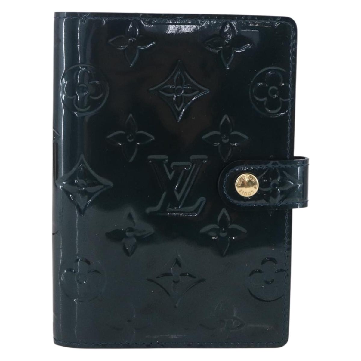 LOUIS VUITTON Vernis Agenda PM Day Planner Cover Bruny R21061 LV Auth BA8377