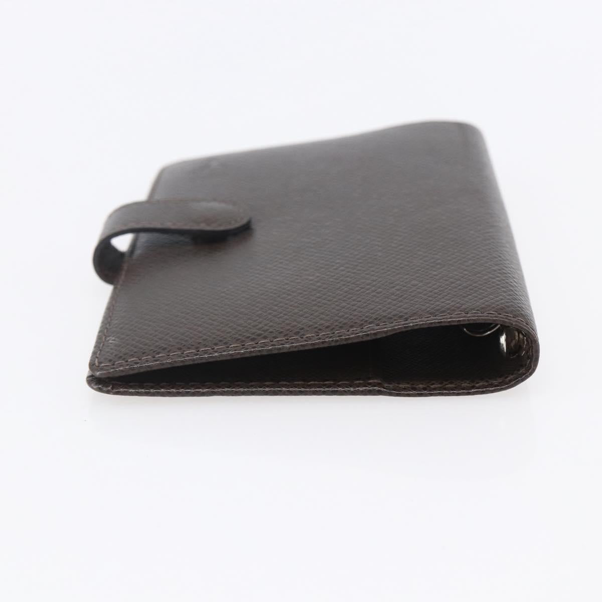 LOUIS VUITTON Taiga Agenda PM Day Planner Cover Grizzly R20434 LV Auth BA8378