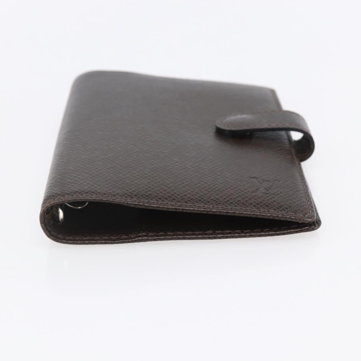 LOUIS VUITTON Taiga Agenda PM Day Planner Cover Grizzly R20434 LV Auth BA8378