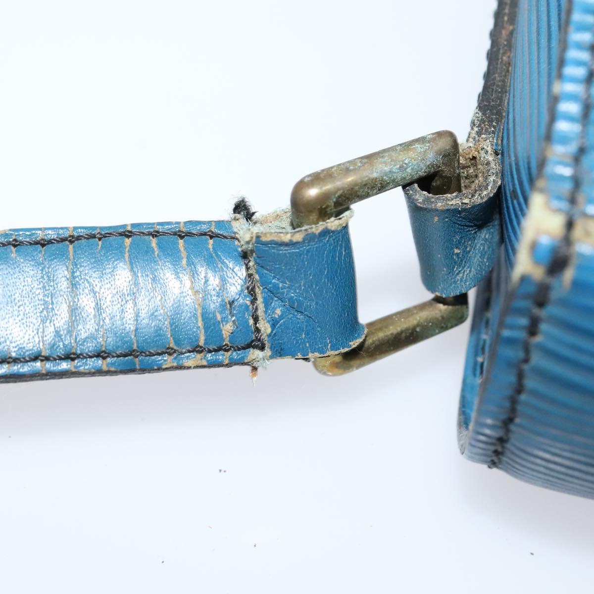 LOUIS VUITTON Epi Saint Cloud PM Shoulder Bag Blue M52195 LV Auth BA838