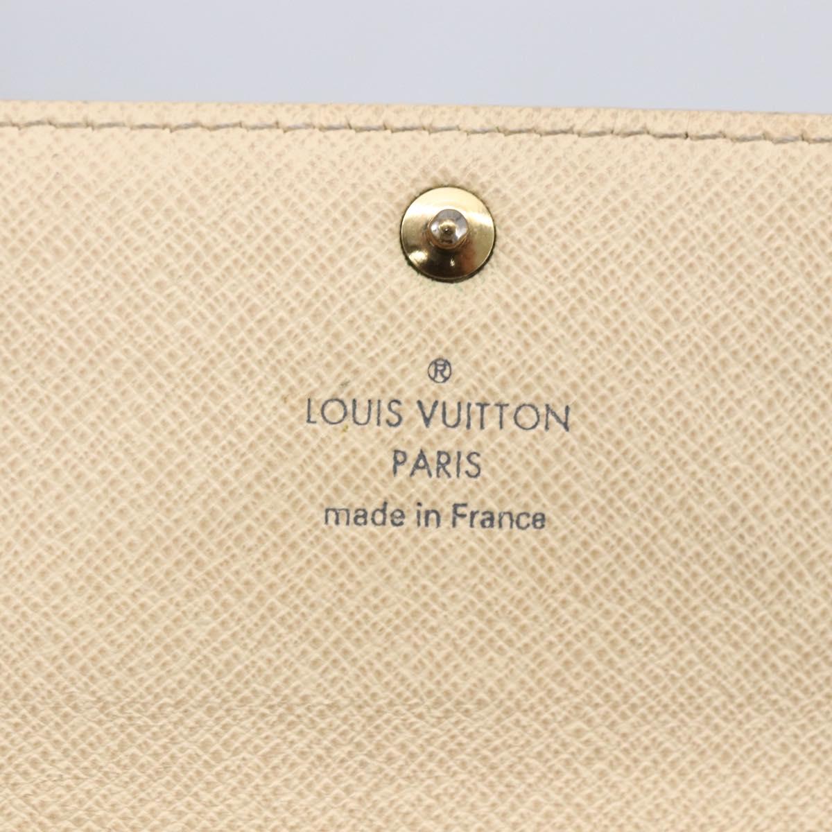 LOUIS VUITTON Damier Azur Portefeuille Sarah Long Wallet N61735 LV Auth BA8380