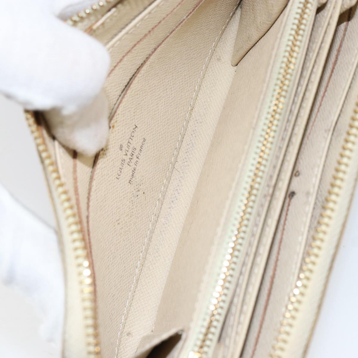 LOUIS VUITTON Damier Azur Zippy Wallet Long Wallet N60019 LV Auth BA8381