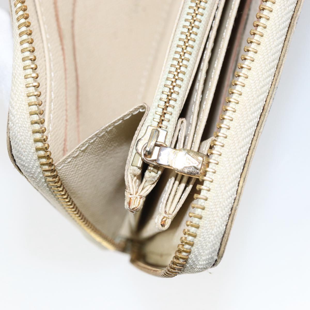 LOUIS VUITTON Damier Azur Zippy Wallet Long Wallet N60019 LV Auth BA8381