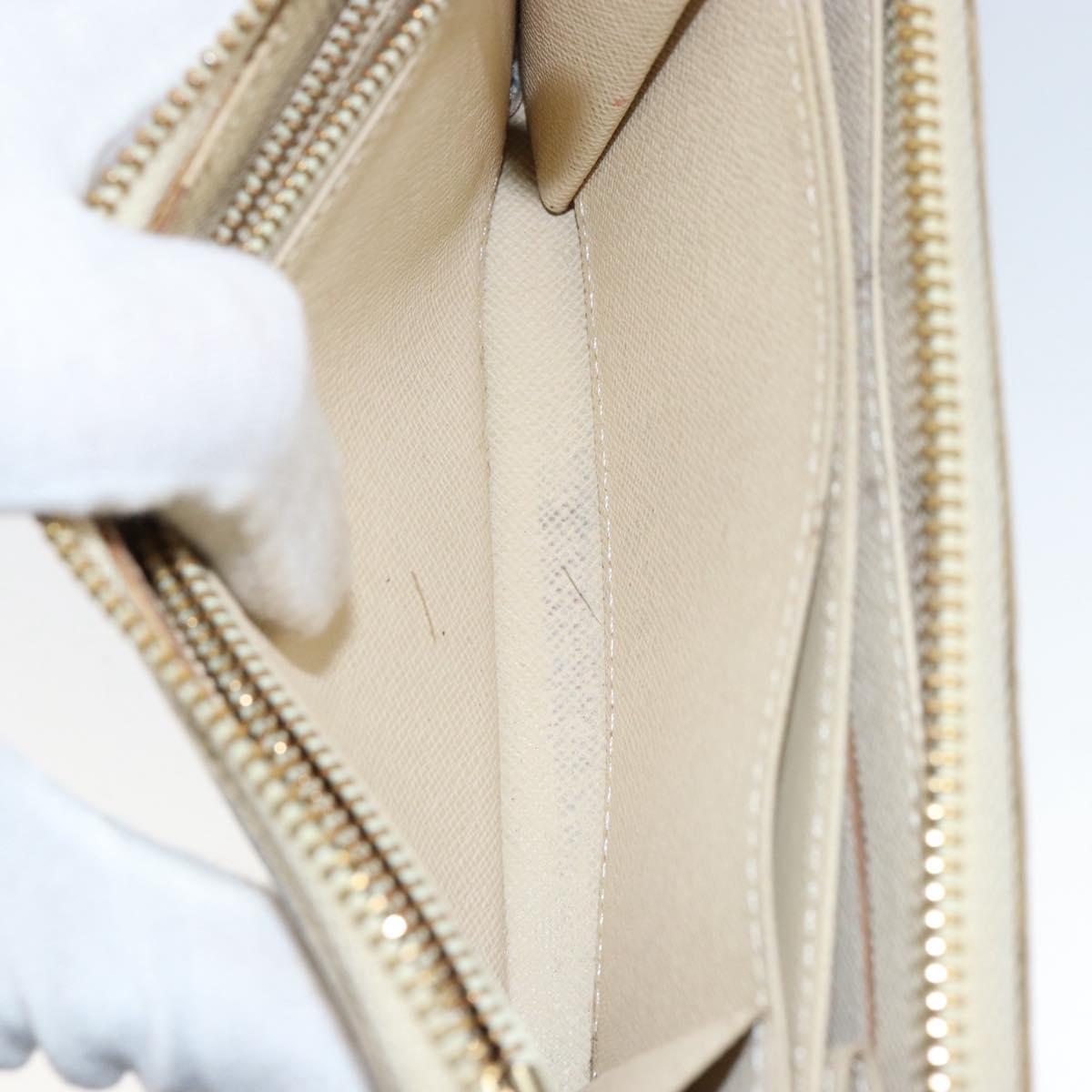 LOUIS VUITTON Damier Azur Zippy Wallet Long Wallet N60019 LV Auth BA8381