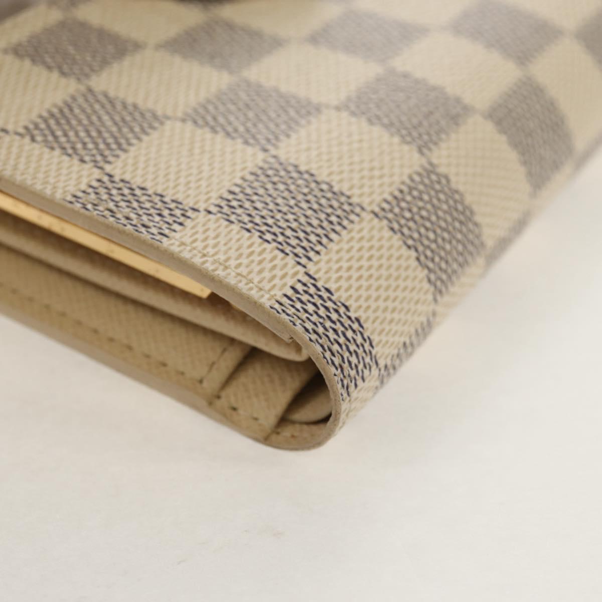 LOUIS VUITTON Damier Azur Portefeuille Viennois Wallet N61676 LV Auth BA8382V
