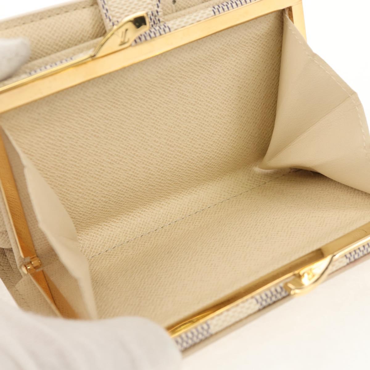 LOUIS VUITTON Damier Azur Portefeuille Viennois Wallet N61676 LV Auth BA8382V