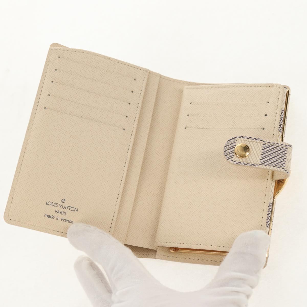 LOUIS VUITTON Damier Azur Portefeuille Viennois Wallet N61676 LV Auth BA8382V