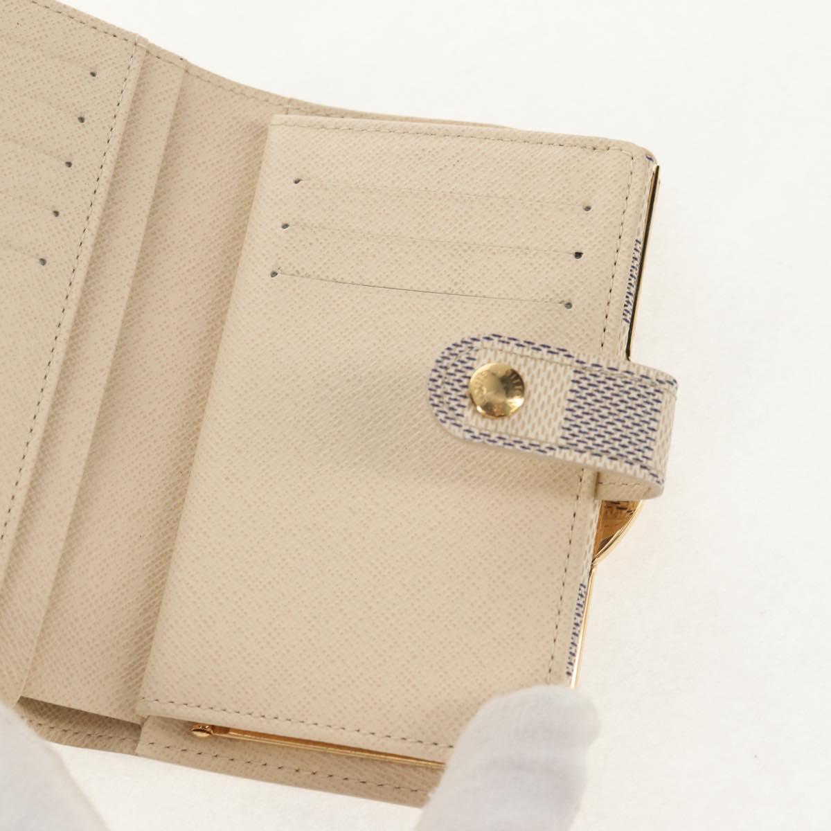 LOUIS VUITTON Damier Azur Portefeuille Viennois Wallet N61676 LV Auth BA8382V