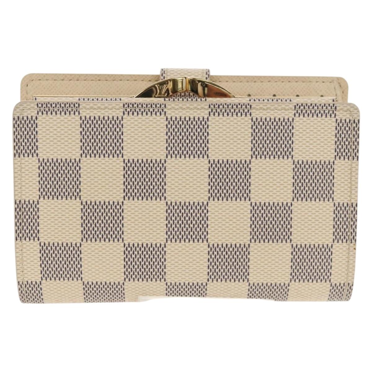 LOUIS VUITTON Damier Azur Portefeuille Viennois Wallet N61676 LV Auth BA8382V