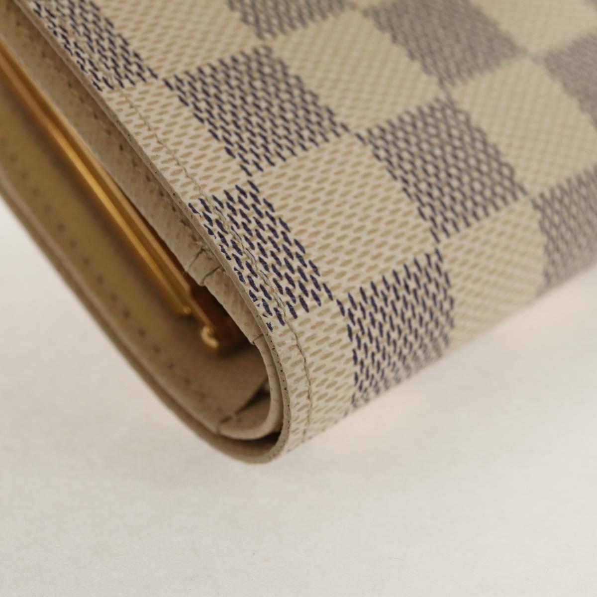 LOUIS VUITTON Damier Azur Portefeuille Viennois Wallet N61676 LV Auth BA8382V