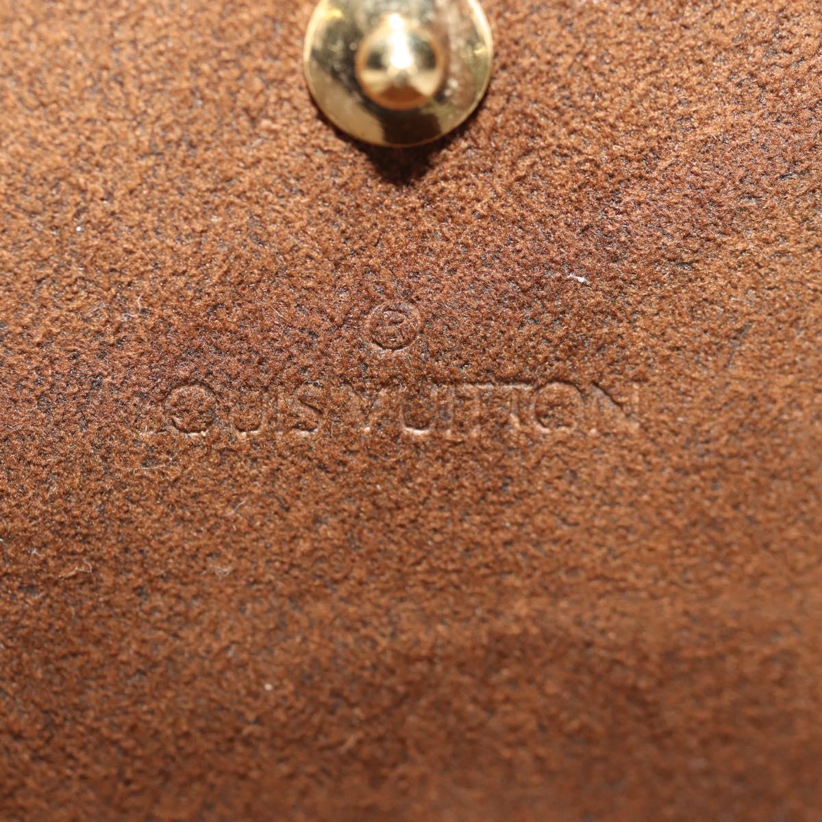 LOUIS VUITTON Damier Ebene Cuff Case Set Cuffs Silver LV Auth BA8383V