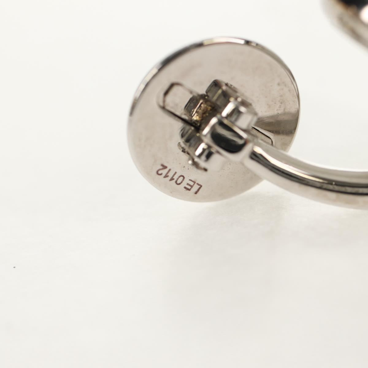 LOUIS VUITTON Damier Ebene Cuff Case Set Cuffs Silver LV Auth BA8383V