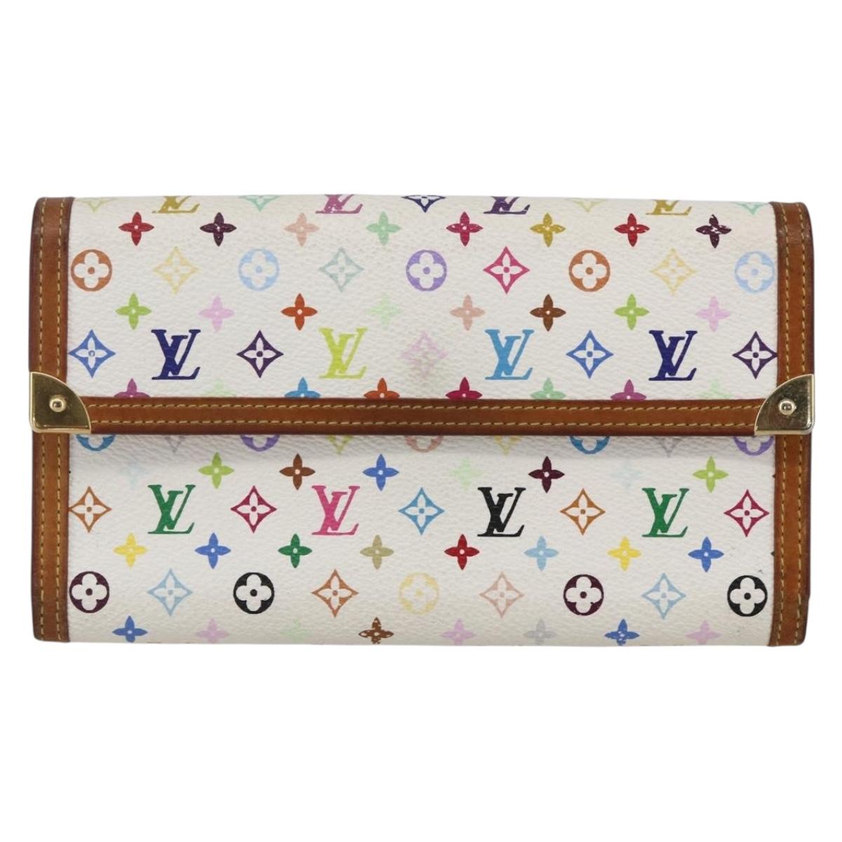 LOUIS VUITTON Multicolor Porte Tresor International Wallet M92659 Auth BA8384