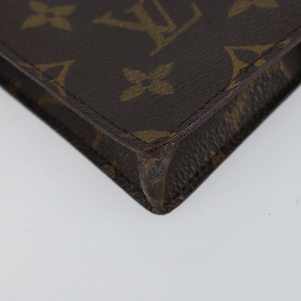 LOUIS VUITTON Monogram Etui Lunette Simple Glasses Case LV Auth BA8386