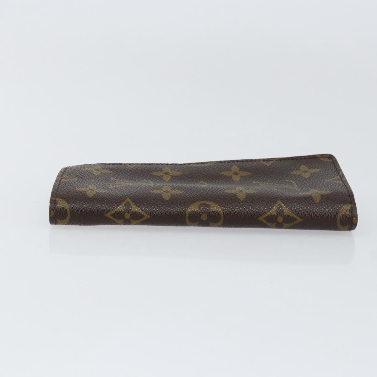 LOUIS VUITTON Monogram Etui Lunette Simple Glasses Case LV Auth BA8386