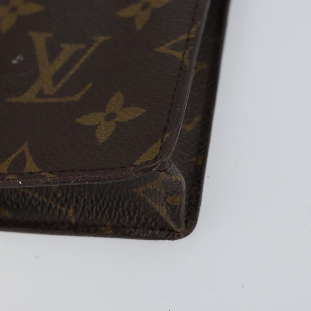 LOUIS VUITTON Monogram Etui Lunette Simple Glasses Case LV Auth BA8386