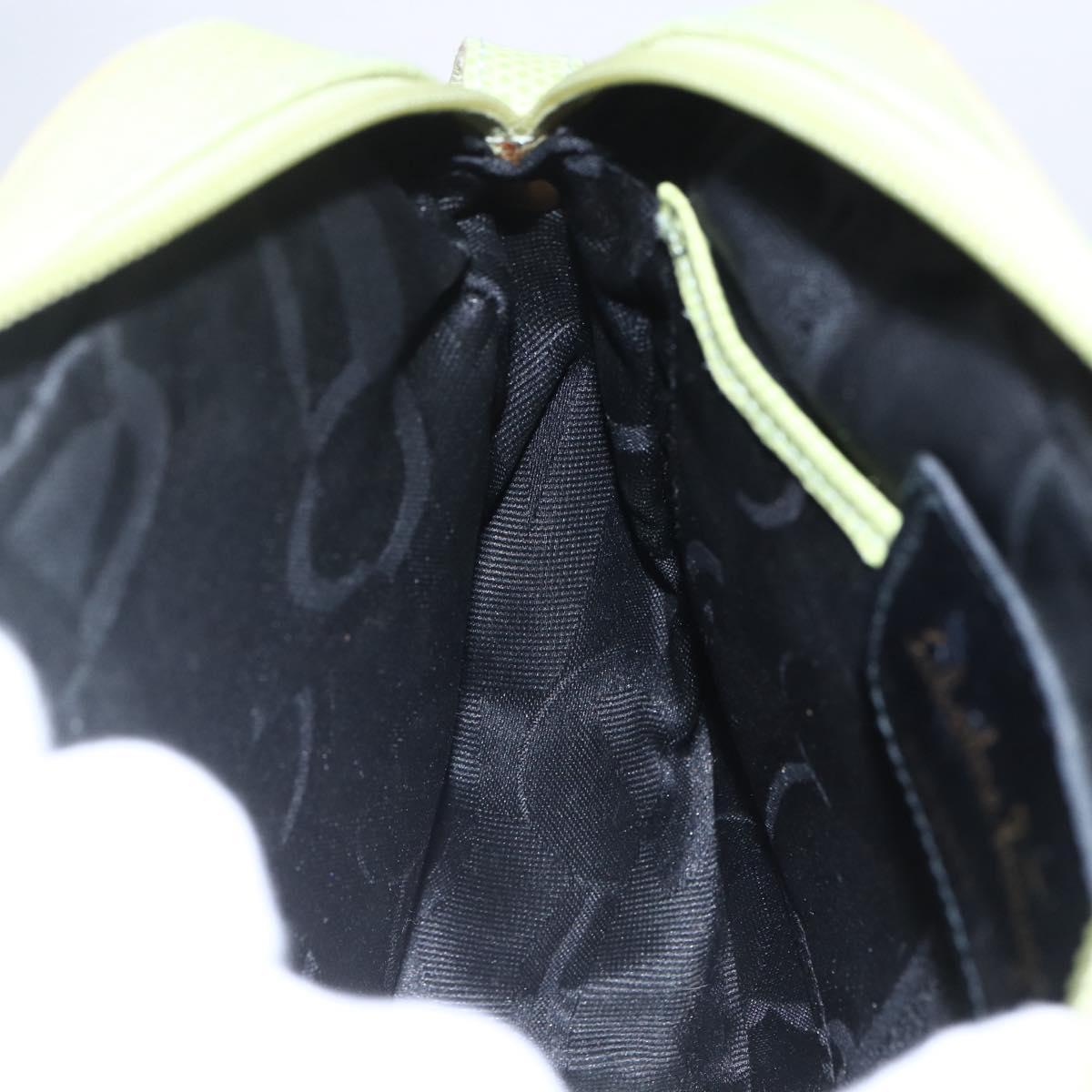 Salvatore Ferragamo Vala Shoulder Bag Leather Green Gold Auth BA8392