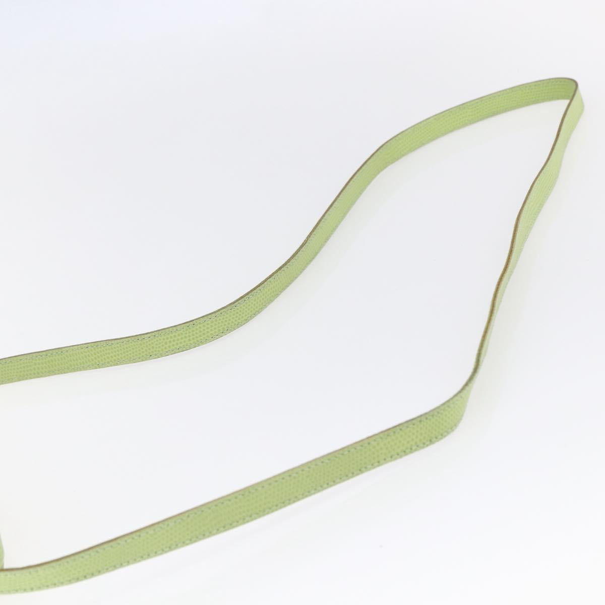 Salvatore Ferragamo Vala Shoulder Bag Leather Green Gold Auth BA8392