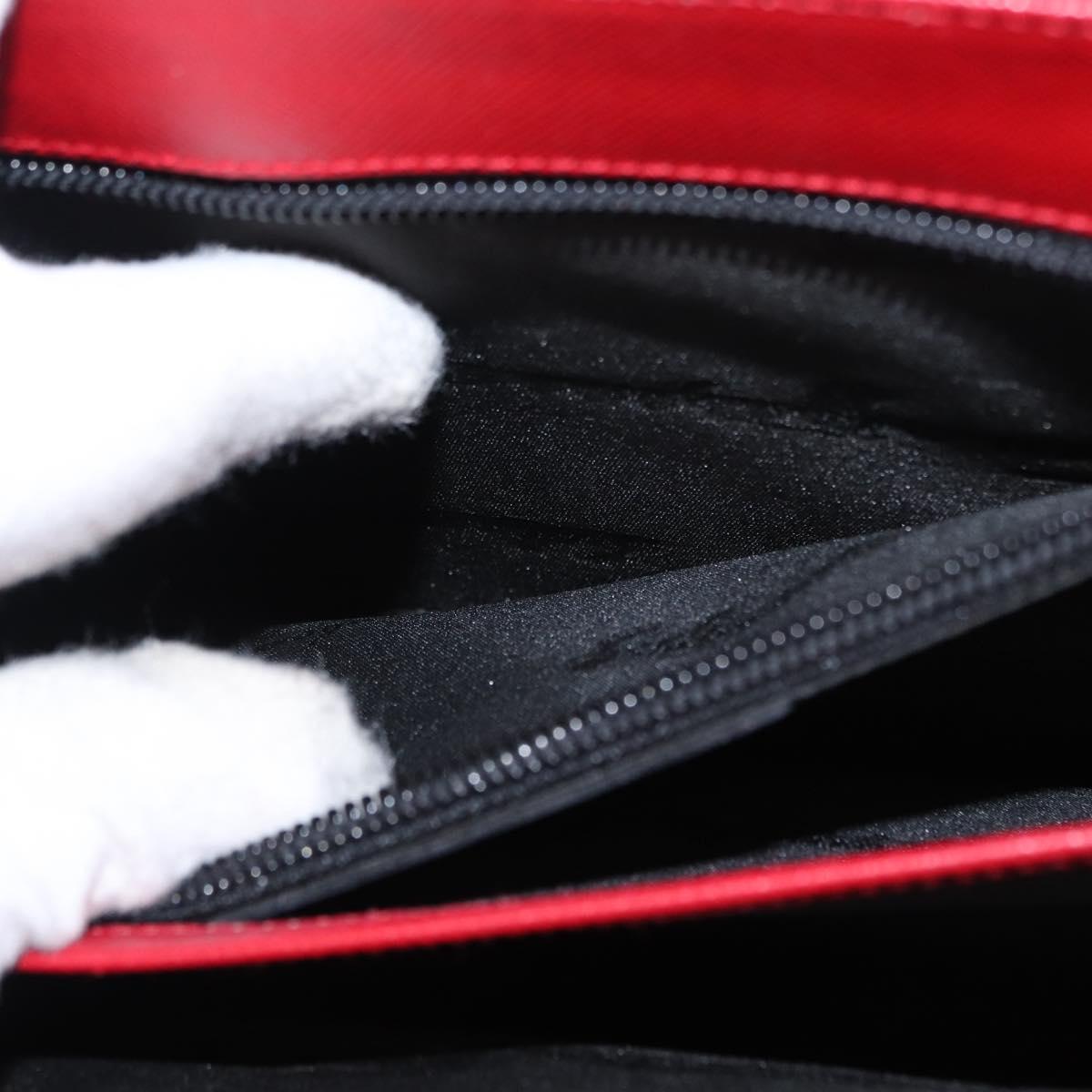 Salvatore Ferragamo Gancini Hand Bag Leather 2way Red Gold Auth BA8396