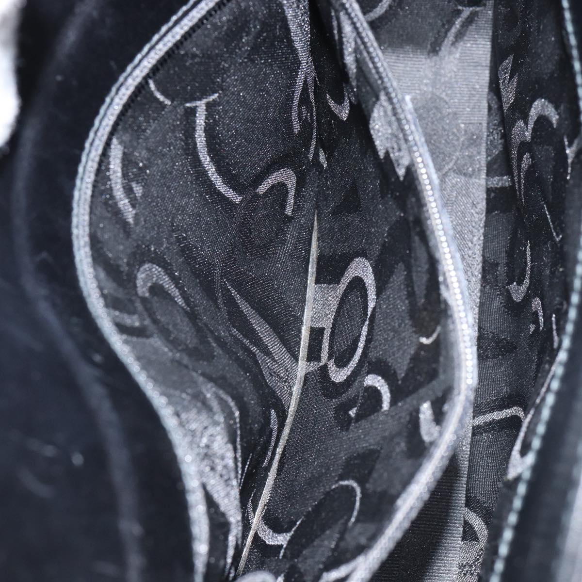 Salvatore Ferragamo Gancini Shoulder Bag Leather Black Gold Auth BA8397