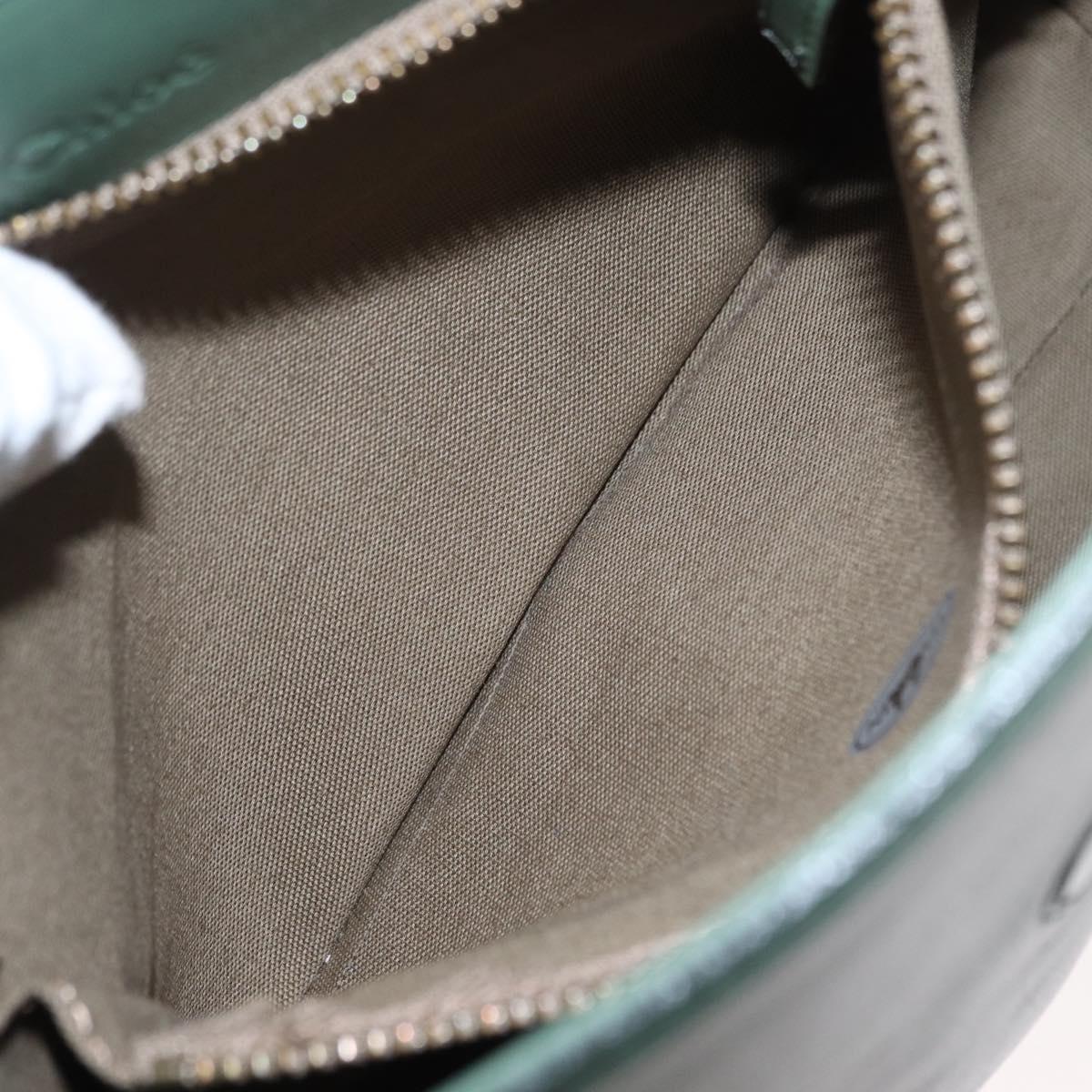 Chloe Shoulder Bag Leather Green Gold Auth BA8400
